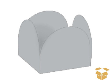 FORMINHA 4 PETALAS PRATA C/50