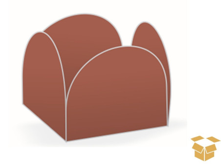 FORMINHA 4 PETALAS MARROM C/50