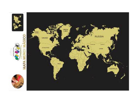 MAPA MUNDI MAGICO 40X60 C/PALHETA