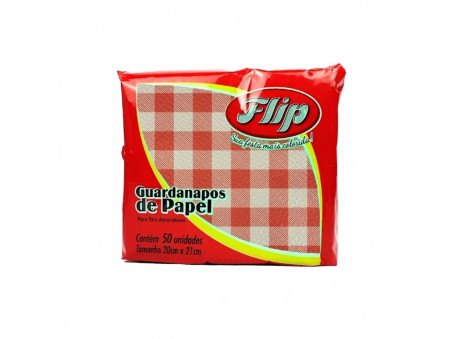 GUARDANAPO MESA 20X21 XADREZ VERMEL.C/50