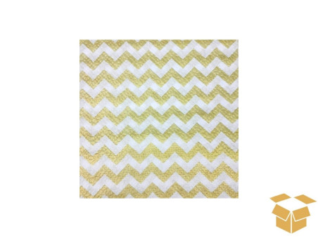 GUARDANAPO MESA 30X31 CHEVRON OURO C/20