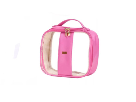 NECESSAIRE MAKEUP TRANSPARENTE/PINK