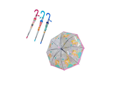 GUARDA CHUVA INFANTIL TRANSPARENTE 66CM.