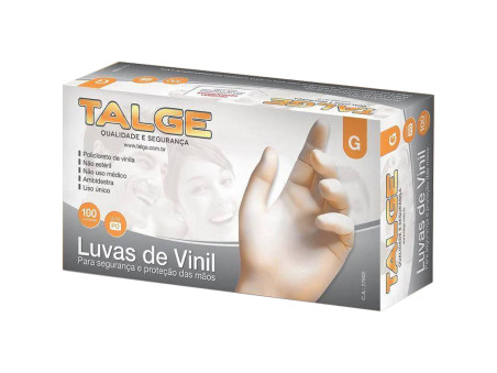LUVAS PROCED.VINIL GRANDE C/PO C100