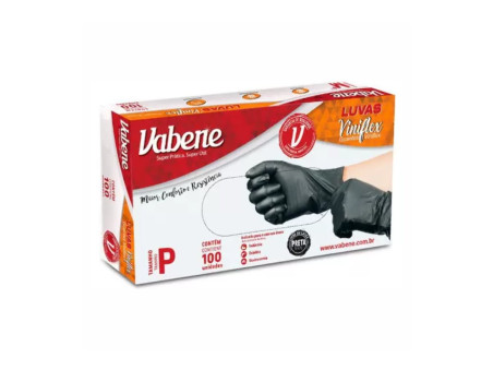 LUVAS VINIFLEX PRETA  P C/100