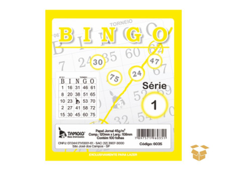 BLOCO BINGO AMARELO 15X100F