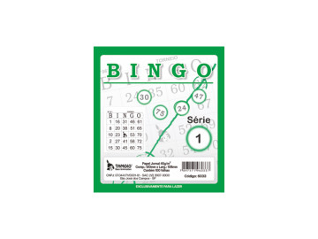 BLOCO BINGO VERDE 100F.