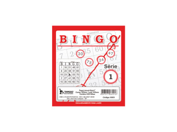 BLOCO BINGO VERMELHO 100F.