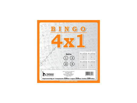 BLOCO BINGO JORNAL QUADRUPLO 100F.-6040