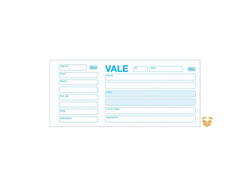 VALE ADIANTAMENTO C/CANHOTO...