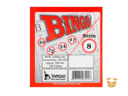 BLOCO BINGO VERMELHO 15X100F.