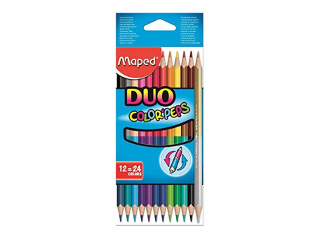 LAPIS COR  24 CORES TRIANG.DUO C/12 LAP.