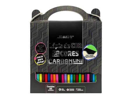 LAPIS COR  50 CORES REDONDO CARBON LINE