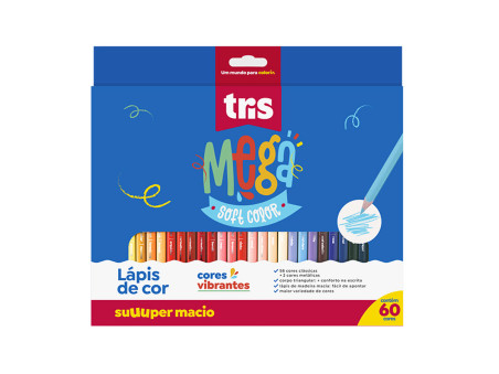 LAPIS COR  60 CORES TRIANG.MEGA SOFT