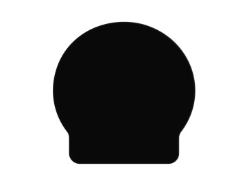 PAD MOUSE PRETO 21X21CM