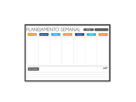 QUADRO PLANNER 040X060 LIGHT PRETO FIT