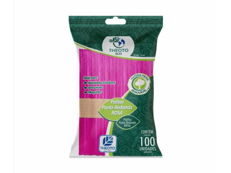 PALITO PICOLE REDONDO MADEIRA ROSA C100