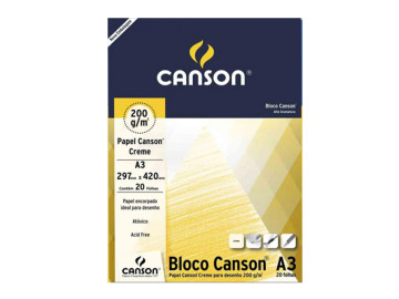 BLOCO DESENHO A3 CREME...