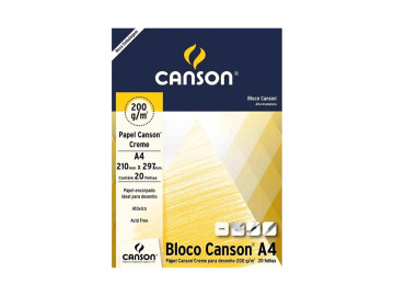 BLOCO DESENHO A4 CREME...