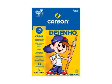 BLOCO DESENHO A4 CREME...