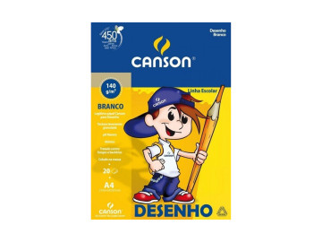 BLOCO DESENHO A4 BRANCO...