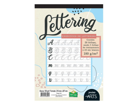 BLOCO EXERCICIO LETTERING A4 28F.