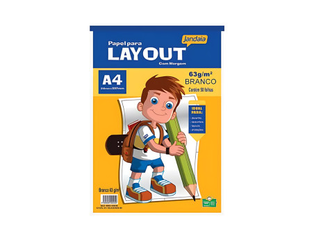 BLOCO DESENHO A4 BRANCO  63G.50FLS.