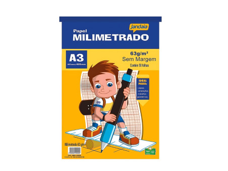 PAPEL MILIMETRADO A3 63G.50F.