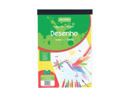 BLOCO DESENHO A4 CREME 140G.BASIC 20F.