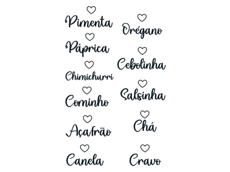 TRANSFER IMAGEM NOMES DE TEMPERO SMALL