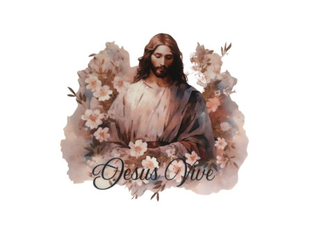 TRANSFER TEXTIL JESUS VIVE RETANGULAR