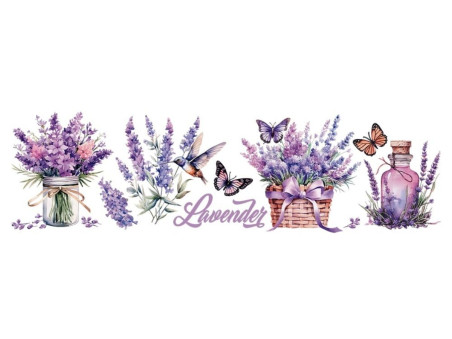 TRANSFER TEXTIL BARRA LILI LAVANDA 24X7