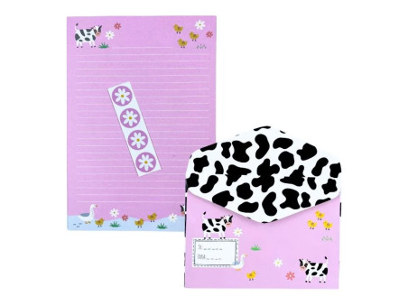 PAPEL CARTA VACA 4F+ENVELOPES+ADESIVOS