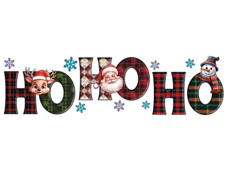 TRANSFER TEXTIL BARRA HO HO HO HO