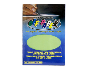 PAPEL A4 LINHO VERDE 180G.50F.