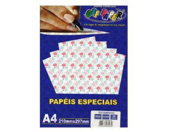 PAPEL A4 ESTAMPADO FLORES...
