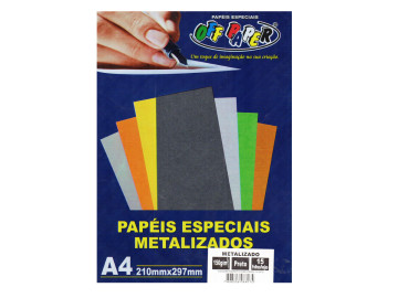 PAPEL A4 METALIZ.PRETO...
