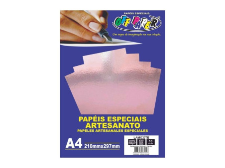 PAPEL LAMICOTE ROSE GOLD NOVO 250G.A4 10