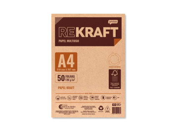PAPEL A4 KRAFT 120G.50F.