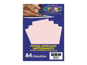 PAPEL A4 CANDY COLOR SALMAO...