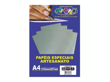 PAPEL LAMICOTE PRATA 250GR....