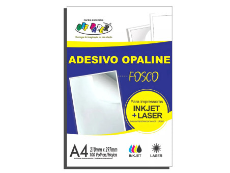 PAPEL ADESIVO FOSCO OPALINE 75G.A4 C/100