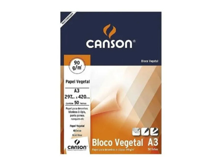 PAPEL VEGETAL A3 297X420  90/95G. C/ 50F