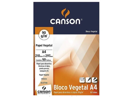 PAPEL VEGETAL A4  90G.CANSON C/50F