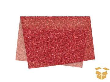 PAPEL SEDA VERMELHO GLITER...