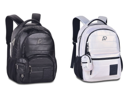 MOCHILA ALICE PALUCCI BR/PT.NT.42CM.2D