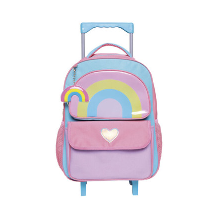 MOCHILA CAR.RAINBOW CORACAO 38CM.1D