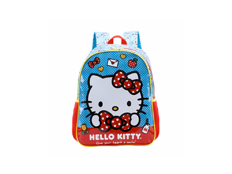 MOCHILA HELLO KITTY 35CM.AZ/VM.1D.