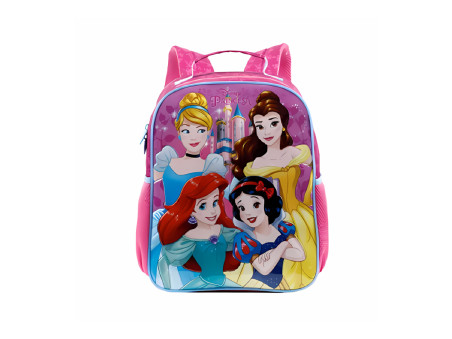 MOCHILA PRINCESAS 35CM.RS/AZ.1D.