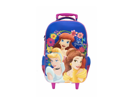 MOCHILA CAR.PRINCESAS 45CM.AZ/RS.1D.